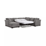 Elliot II 138" Fabric 3-Piece Chaise Sleeper Sectional