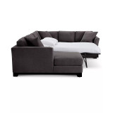 Elliot II 138" Fabric 3-Piece Chaise Sleeper Sectional