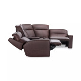 Dextan Leather 5-Pc. Sectional with 2 Power Recliners and 1 USB Console