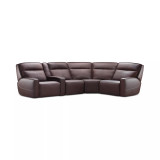Dextan Leather 5-Pc. Sectional with 2 Power Recliners and 1 USB Console