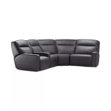 Dextan Leather 5-Pc. Sectional with 2 Power Recliners and 1 USB Console