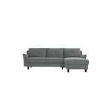 Harvard 3 Seat Sectional Sofa Upholstered Microfiber Fabric Curved Arms