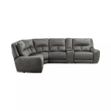 Terrine 5-Pc. Fabric Sectional with 2 Power Motion Recliners and 1 USB Console