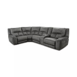 Terrine 5-Pc. Fabric Sectional with 2 Power Motion Recliners and 1 USB Console