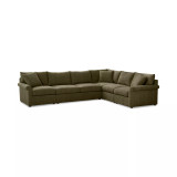 Wrenley 137" 5-Pc. Fabric L-Shape Modular Sleeper Sectional Sofa