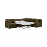 Wrenley 137" 5-Pc. Fabric L-Shape Modular Sleeper Sectional Sofa