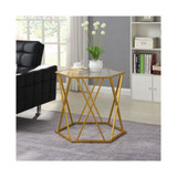 Lilly Octagonal Glass Top Accent Table