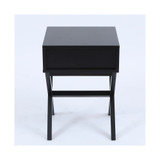 X-Leg Accent End Table With Storage