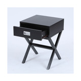 X-Leg Accent End Table With Storage