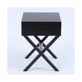 X-Leg Accent End Table With Storage