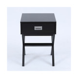 X-Leg Accent End Table With Storage
