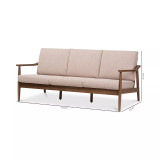 Ambelin 72" Faux Leather Sofa