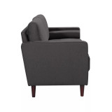 Lillith Modern Loveseat With Upholstered Fabric and Wooden Frame