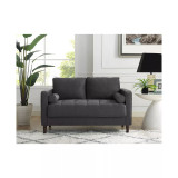 Lillith Modern Loveseat With Upholstered Fabric and Wooden Frame