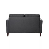 Lillith Modern Loveseat With Upholstered Fabric and Wooden Frame