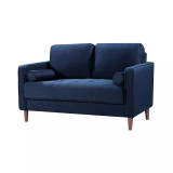 Lillith Modern Loveseat With Upholstered Fabric and Wooden Frame