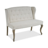 Coalton Wingback Button-Tufted Fabric Loveseat