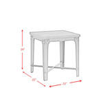 Cera Square End Table with USB