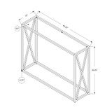Accent Table - 42" L with Tempered Glass