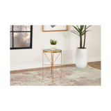 Round Accent Table with Marble Top