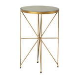 Round Accent Table with Marble Top