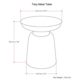 Leroi Metal Accent Table