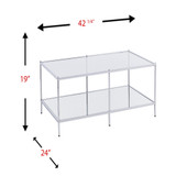 Ashe Glam Mirrored Cocktail Table