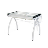 Futura Craft Station with Folding Shelf Glass - Black/Clear