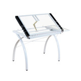 Futura Craft Station with Folding Shelf Glass - Black/Clear