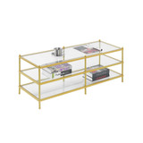 Royal Crest 3 Tier Glass Coffee Table