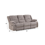 Hodge 88" Chenille Manual Recliner Sofa