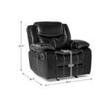 White Label Veloce 43" Glider Reclining Chair
