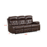 Wallace 84" Faux Leather Manual Recliner Sofa