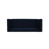 Diane 84" Upholstered Bench Seat Tufted Tuxedo Sofa with Bolster Pillows