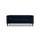 Diane 84" Upholstered Bench Seat Tufted Tuxedo Sofa with Bolster Pillows