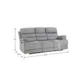 White Label Cruz 84" Double Reclining Sofa