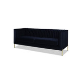 Sandy Wilson Home Riviera 84" Channel Tufted Modern Tuxedo Sofa