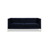 Sandy Wilson Home Riviera 84" Channel Tufted Modern Tuxedo Sofa