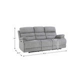 White Label Cruz Power 84" Double Reclining Sofa with Power Headrests and USB Port
