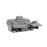 White Label Cruz Power 84" Double Reclining Sofa with Power Headrests and USB Port