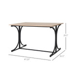 47" Entryway Console Space Saving Convertible Dining Table Office Desk