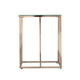 Imogen Contemporary End Table with Glass Top