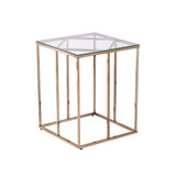 Imogen Contemporary End Table with Glass Top