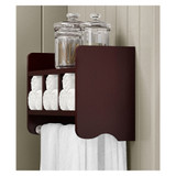 25" Bath Storage Shelf With Towel Rod, Espresso