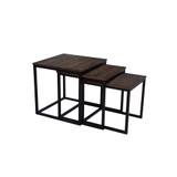 Arcadia Acacia Wood 24" Square Nesting End Tables