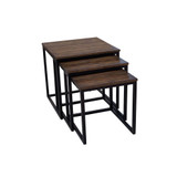 Arcadia Acacia Wood 24" Square Nesting End Tables