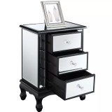 Gold Coast Vineyard Mirrored 3 Drawer End Table