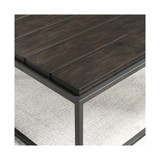 Tekoa 48" Square Wood and Iron Coffee Table