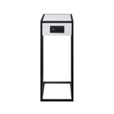Clement Marble Veneer End C-Table with USB Charging Ports and Outlets