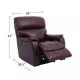 Hatherleigh 34" Leather Dual Power Recliner with USB Power Outlet